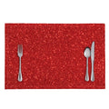Red (NOT Real) Glitter Print Placemat
