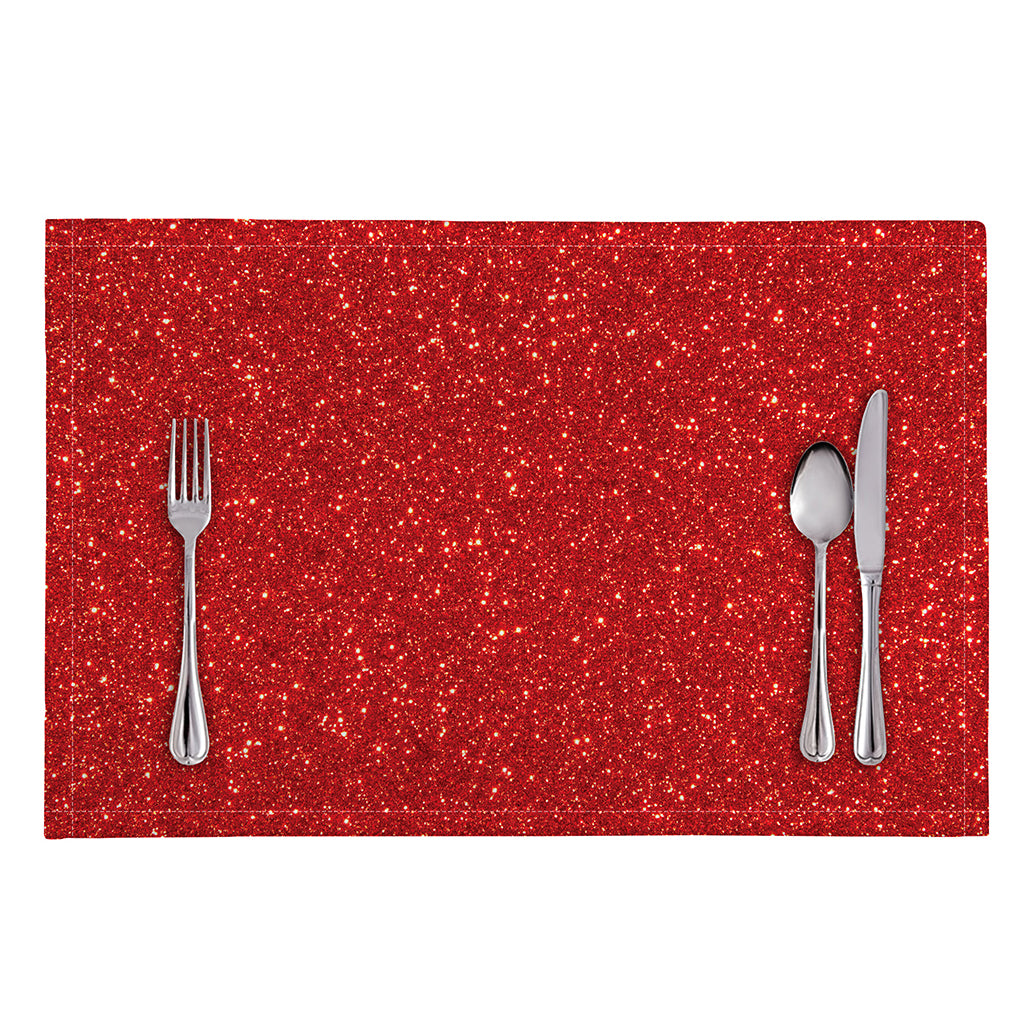 Red (NOT Real) Glitter Print Placemat