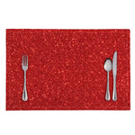 Red (NOT Real) Glitter Print Placemat