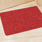 Red (NOT Real) Glitter Print Polyester Doormat
