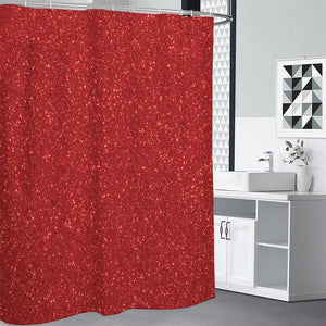 Red (NOT Real) Glitter Print Premium Shower Curtain