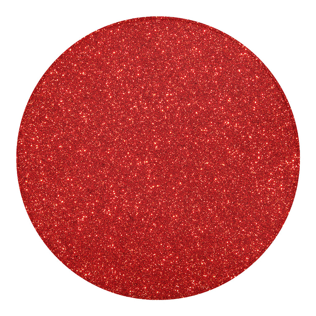 Red (NOT Real) Glitter Print Round Blanket