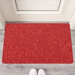 Red (NOT Real) Glitter Print Rubber Doormat