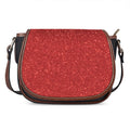 Red (NOT Real) Glitter Print Saddle Bag