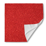 Red (NOT Real) Glitter Print Silk Bandana
