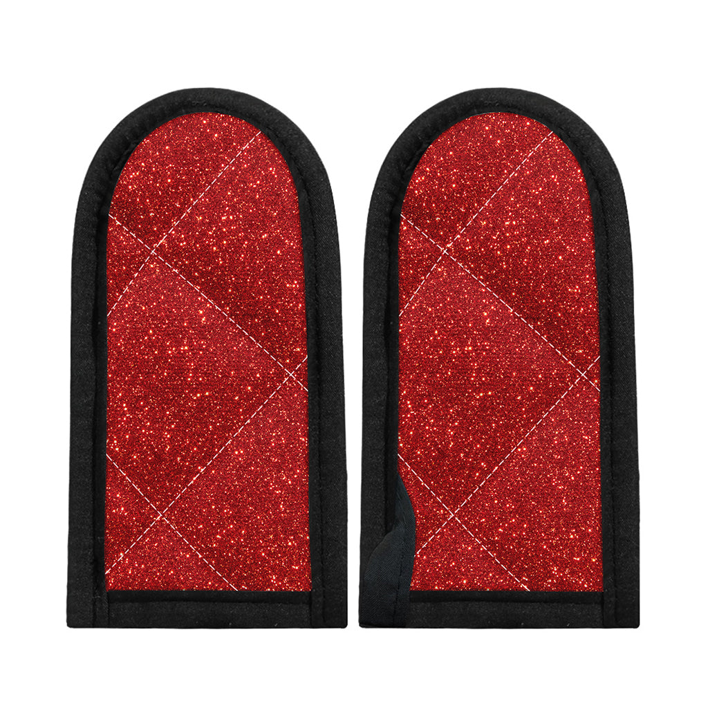 Red (NOT Real) Glitter Print Skillet Handle Cover