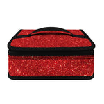 Red (NOT Real) Glitter Print Small Lunch Bag