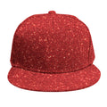 Red (NOT Real) Glitter Print Snapback Cap