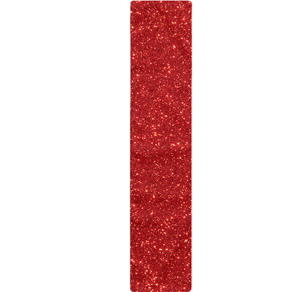 Red (NOT Real) Glitter Print Table Runner