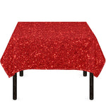 Red (NOT Real) Glitter Print Tablecloth
