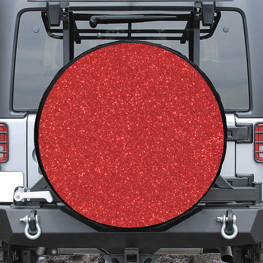 Red (NOT Real) Glitter Print Tire Cover