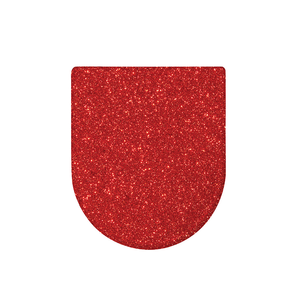 Red (NOT Real) Glitter Print Toilet Lid Cover