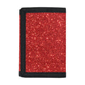 Red (NOT Real) Glitter Print Trifold Wallet