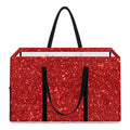 Red (NOT Real) Glitter Print Utility Tote Bag
