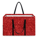 Red (NOT Real) Glitter Print Utility Tote Bag