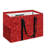 Red (NOT Real) Glitter Print Utility Tote Bag