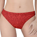 Red (NOT Real) Glitter Print Women's Thong