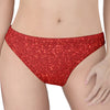 Red (NOT Real) Glitter Print Women's Thong