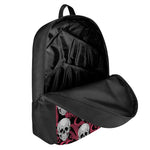 Red Octopus Skull Pattern Print 17 Inch Backpack