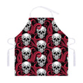 Red Octopus Skull Pattern Print Adjustable Apron