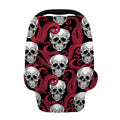 Red Octopus Skull Pattern Print Baby Seat Cover