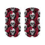 Red Octopus Skull Pattern Print Bar Stool Covers