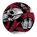 Red Octopus Skull Pattern Print Basketball