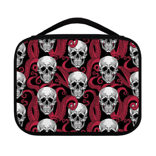 Red Octopus Skull Pattern Print Classic Bible Case