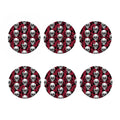 Red Octopus Skull Pattern Print Coaster Set