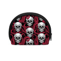 Red Octopus Skull Pattern Print Coin Purse