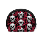 Red Octopus Skull Pattern Print Coin Purse