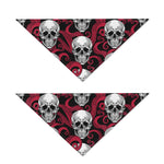 Red Octopus Skull Pattern Print Dog Bandana