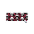 Red Octopus Skull Pattern Print Extended Mouse Pad