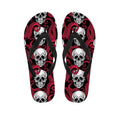 Red Octopus Skull Pattern Print Flip Flops
