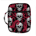 Red Octopus Skull Pattern Print Front Pocket Bible Bag