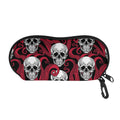 Red Octopus Skull Pattern Print Glasses Case