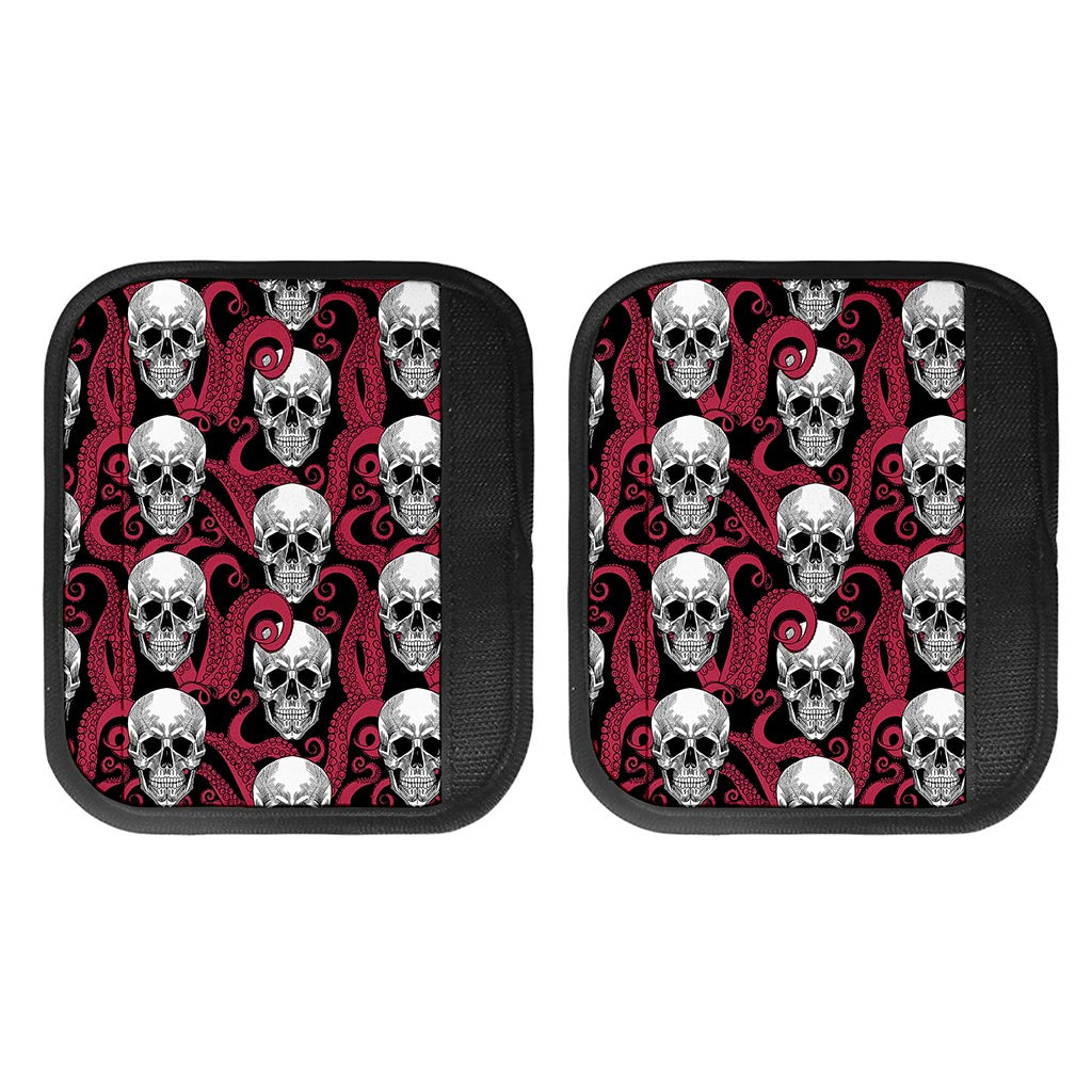 Red Octopus Skull Pattern Print Handle Covers
