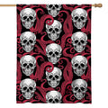 Red Octopus Skull Pattern Print House Flag