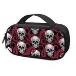Red Octopus Skull Pattern Print Insulin Cooler Travel Case