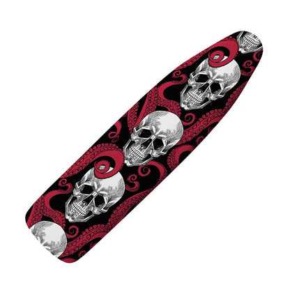 Red Octopus Skull Pattern Print Ironing Board Cover