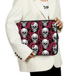 Red Octopus Skull Pattern Print Laptop Sleeve