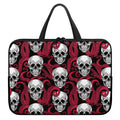Red Octopus Skull Pattern Print Laptop Sleeve With Handle