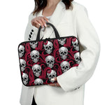 Red Octopus Skull Pattern Print Laptop Sleeve With Handle