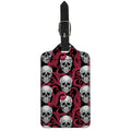 Red Octopus Skull Pattern Print Luggage Tag
