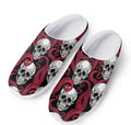 Red Octopus Skull Pattern Print Mesh Casual Shoes
