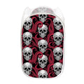 Red Octopus Skull Pattern Print Mesh Laundry Hamper