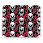 Red Octopus Skull Pattern Print Mouse Pad