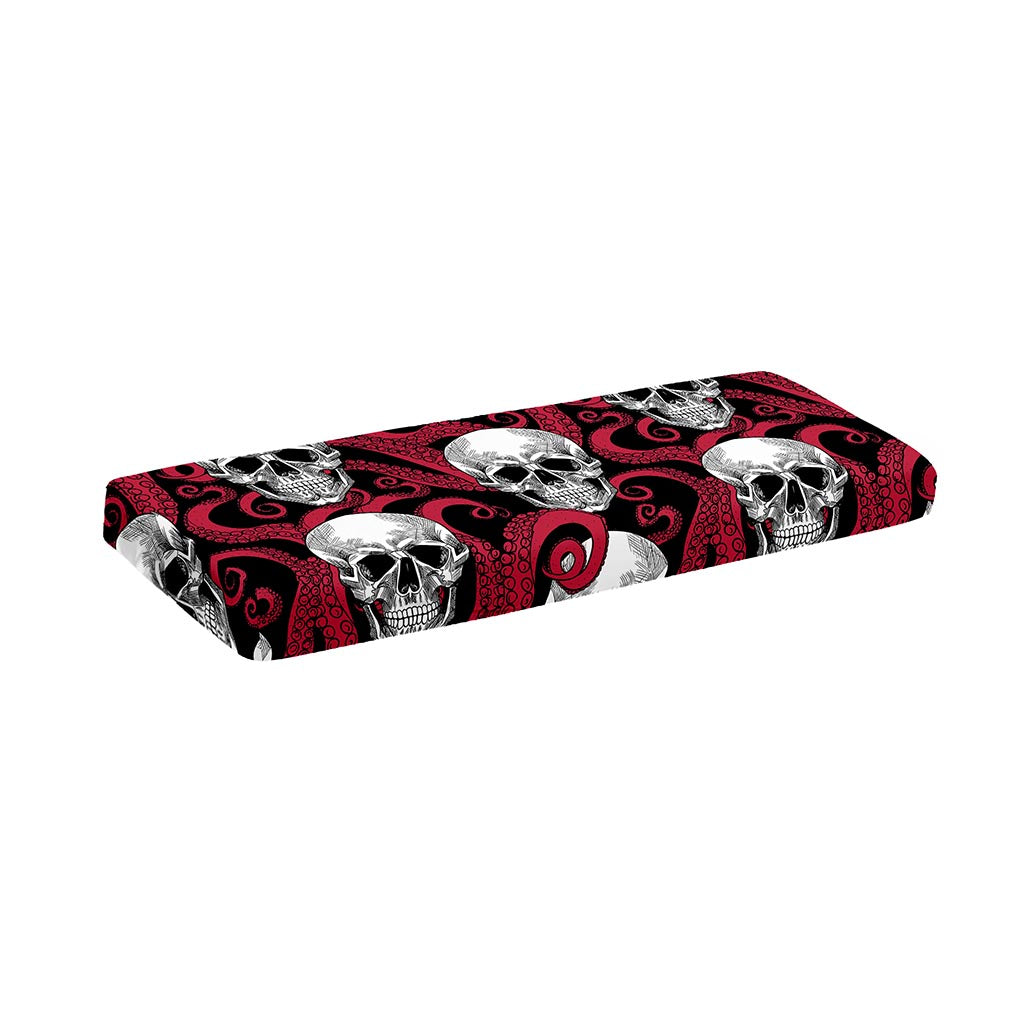 Red Octopus Skull Pattern Print Piano Keyboard Cover