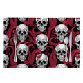 Red Octopus Skull Pattern Print Placemat