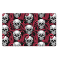 Red Octopus Skull Pattern Print Polyester Doormat